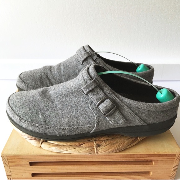 Merrell Grey Wool Kassie Buckle Slip On Shoe Sz 11 - Picture 3 of 8